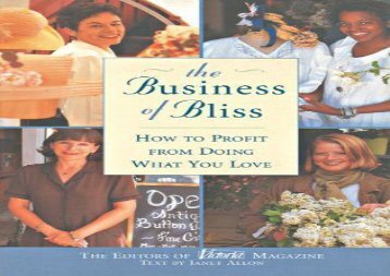 [+]The best book of the month The Business of Bliss: How to Profit from Doing What You Love  [NEWS]