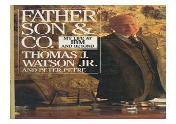 [+][PDF] TOP TREND Father, Son   Co.: My Life at IBM and Beyond [PDF] 