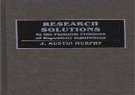 [+][PDF] TOP TREND Research Solutions to the Financial Problems of Depository Institutions (Contributions to the Study of) [PDF] 