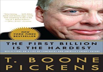 [+]The best book of the month The First Billion Is the Hardest: Reflections on a Life of Comebacks and America s Energy Future  [FULL] 