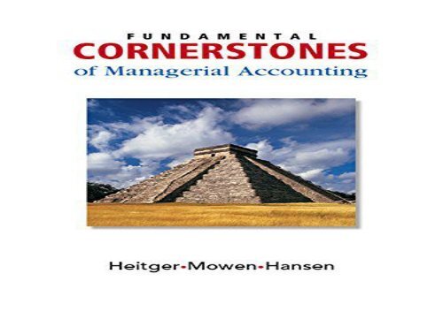 [+][PDF] TOP TREND Fundamental Cornerstones of Managerial Accounting  [NEWS]