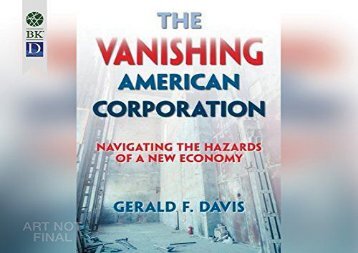 [+]The best book of the month The Vanishing American Corporation: Navigating the Hazards of a New Economy  [FULL] 