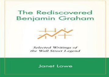 [+]The best book of the month The Rediscovered Benjamin Graham: Selected Writings of the Wall Street Legend  [FREE] 
