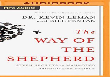 [+][PDF] TOP TREND The Way of the Shepherd: Seven Secrets to Managing Productive People  [READ] 