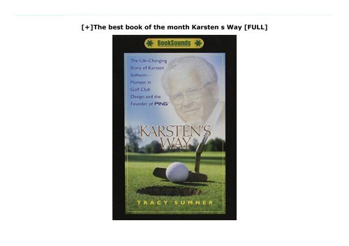 [+]The best book of the month Karsten s Way  [FULL] 