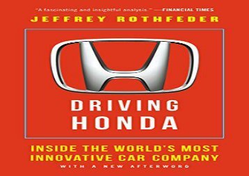 [+][PDF] TOP TREND Driving Honda: Inside the World s Most Innovative Car Company [PDF] 