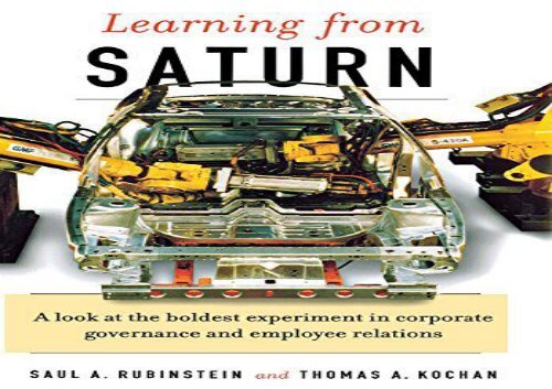 [+]The best book of the month Learning From Saturn (ILR Press Books)  [DOWNLOAD] 