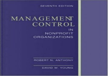 [+]The best book of the month Management Control In Nonprofit Organizations  [FREE] 