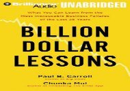 [+]The best book of the month Billion Dollar Lessons: What You Can Learn from the Most Inexcusable Business Failures of the Last 25 Years  [DOWNLOAD] 