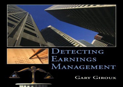 [+]The best book of the month Detecting Earnings Management [PDF] 