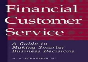 [+][PDF] TOP TREND Financial Customer Service: A Guide to Making Smarter Money Decisions  [FULL] 