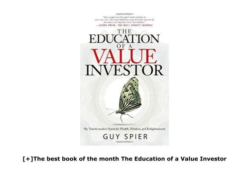 [+]The best book of the month The Education of a Value Investor  [DOWNLOAD] 