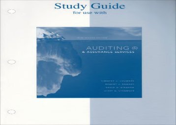 [+][PDF] TOP TREND Study Guide to Accompany Auditing   Assurance Services  [FREE] 