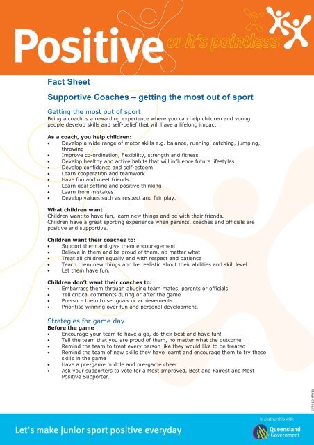 Case study - Supportive Coaches-getting the most out of sport