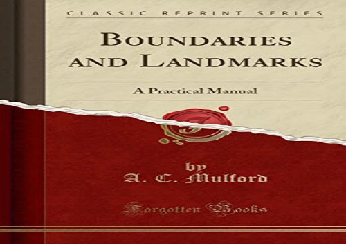 [+][PDF] TOP TREND Boundaries and Landmarks: A Practical Manual (Classic Reprint)  [NEWS]