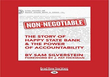 [+][PDF] TOP TREND Non-Negotiable: The Story of Happy State Bank   The Power of Accountability  [READ] 