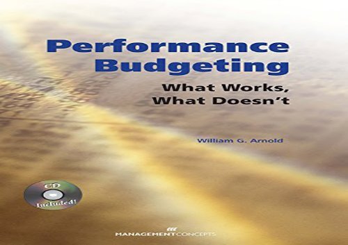 [+]The best book of the month Performance Budgeting (With Cd)  [READ] 