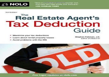 [+]The best book of the month The Real Estate Agent s Tax Deduction Guide [PDF] 