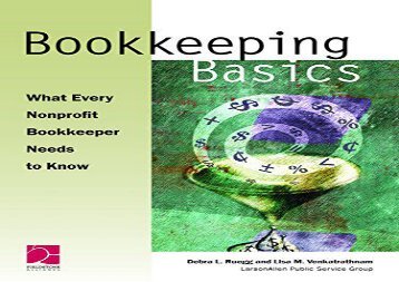 [+][PDF] TOP TREND Bookkeeping Basics: What Every Nonprofit Bookkeeper Needs to Know  [FREE] 