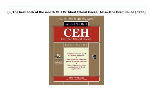 [+]The best book of the month CEH Certified Ethical Hacker All-in-One Exam Guide  [FREE] 