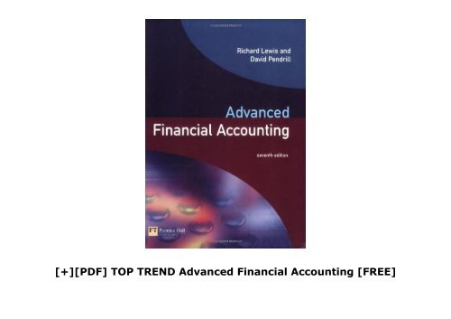 [+][PDF] TOP TREND Advanced Financial Accounting  [FREE] 