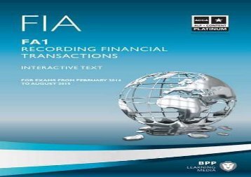[+][PDF] TOP TREND FIA Recording Financial Transactions FA1 FIA - Recording Financial Transactions FA1: FA1 FA1 (Study Text)  [DOWNLOAD] 