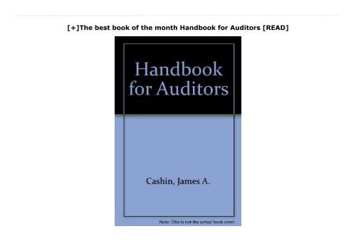 [+]The best book of the month Handbook for Auditors  [READ] 