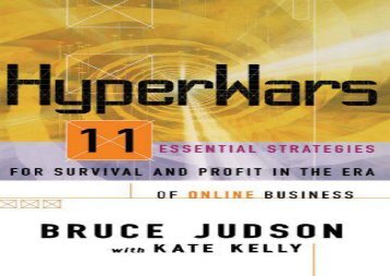 [+][PDF] TOP TREND Hyperwars: 11 Essential Strategies for Survival and Profit in the Era of On-line Business: Eleven Essential Strategies for Survival and Profit in the Era of Online Business [PDF] 