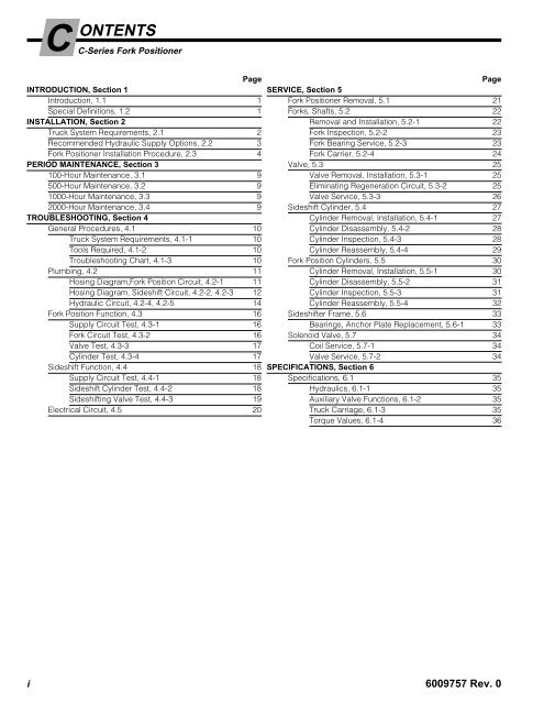 6009757_C-Fork Positioner Service Manual - Cascade Corporation