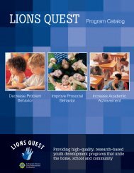 LIONS QUEST Program Catalog