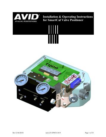 Installation & Operating Instructions for SmartCal Valve Positioner