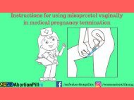 Instructions for using misoprostol vaginally in medical pregnancy termination