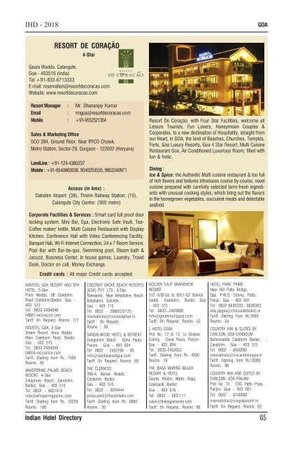 IHD-Indian Hotel Directory 2018