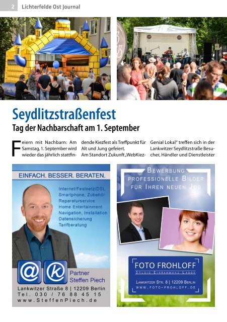 Lichterfelde Ost Journal Aug/Sept 2018