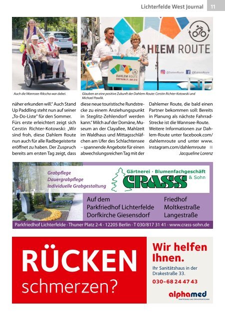 Lichterfelde West Journal Aug/Sept 2018