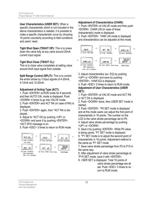 cvs 2400 series smart positioner product description - CVS Controls