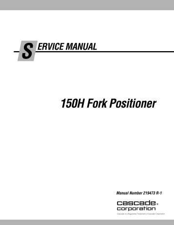 150H Fork Positioner - Cascade Corporation