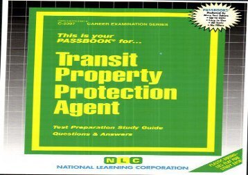 [+][PDF] TOP TREND Transit Property Protection Agent (Passbooks)  [READ] 