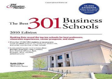 [+]The best book of the month The Best 301 Business Schools (Princeton Review: Best Business Schools)  [DOWNLOAD] 