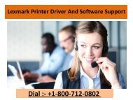 lexmark Printer Drivers and Software Support  + 1-800-712-0802