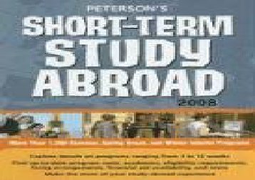 [+]The best book of the month Peterson s Short-Term Study Abroad (Peterson s Short-Term Study Abroad Programs) [PDF] 
