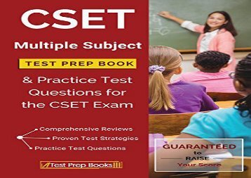 [+]The best book of the month CSET Multiple Subject Test Prep Book   Practice Test Questions for the CSET Exam [PDF] 