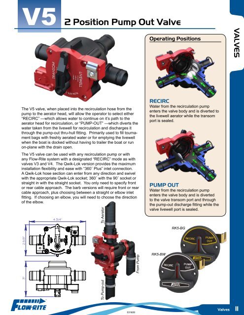 V5 2 Position Pump Out Valve - Flow-Rite