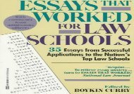 [+]The best book of the month Essays That Worked for Law Schools  [DOWNLOAD] 