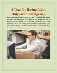 4 Tips for Hiring Right Outplacement Agency