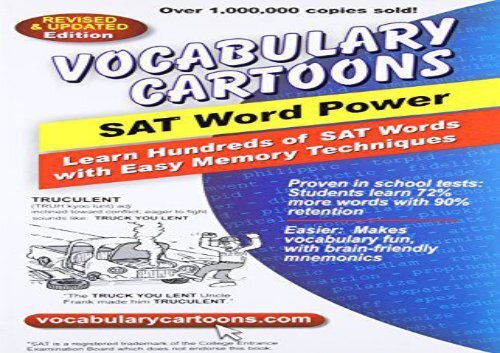 [+][PDF] TOP TREND Vocabulary Cartoons, SAT Word Power: Learn Hundreds of SAT Words Fast with Easy Memory Techniques  [DOWNLOAD] 