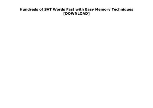 [+][PDF] TOP TREND Vocabulary Cartoons, SAT Word Power: Learn Hundreds of SAT Words Fast with Easy Memory Techniques  [DOWNLOAD] 