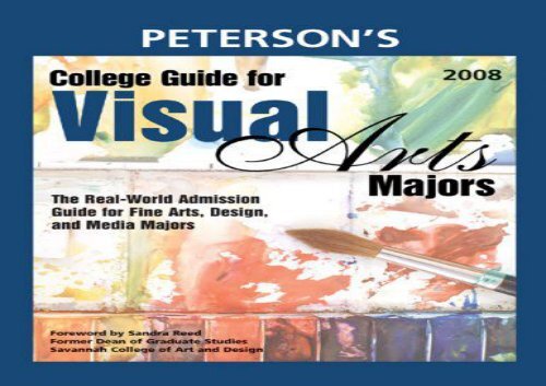 [+][PDF] TOP TREND Peterson s College Guide for Visual Arts Majors  [FULL] 