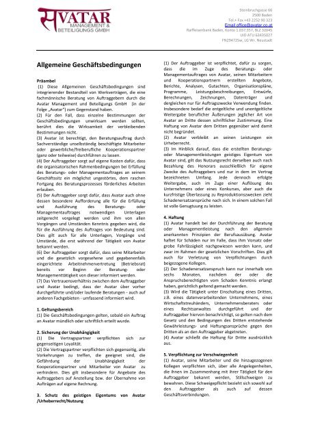 AGB - Avatar Management & Beteiligungs Gmbh
