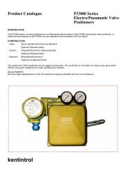 The P3300i series of valve positioners is a - Kentintrol